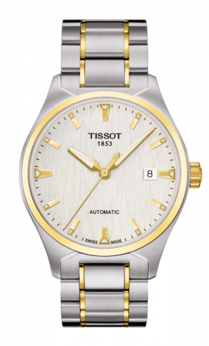 Tissot T-Tempo Automatic Stainless Steel / Yellow Gold PVD / Ivory / Bracelet T060.407.22.031.00