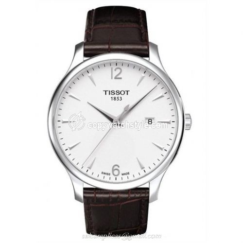 Tissot Tradition Quartz 42 Stainless Steel / Silver / Strap T063.610.16.037.00 Tissot Tradition Quartz 42 Stainless Steel / Silver / Strap T063.610.16.037.00