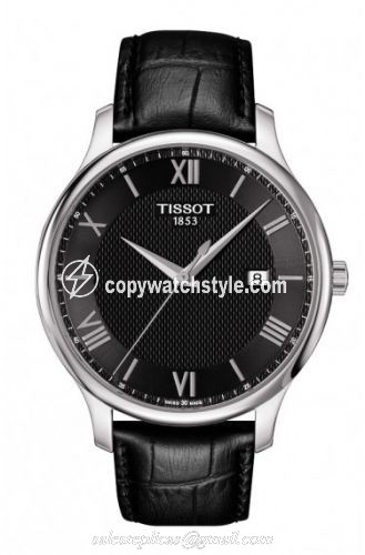 Tissot Tradition Quartz 42 Stainless Steel / Black / Strap T063.610.16.058.00 Tissot Tradition Quartz 42 Stainless Steel / Black / Strap T063.610.16.058.00