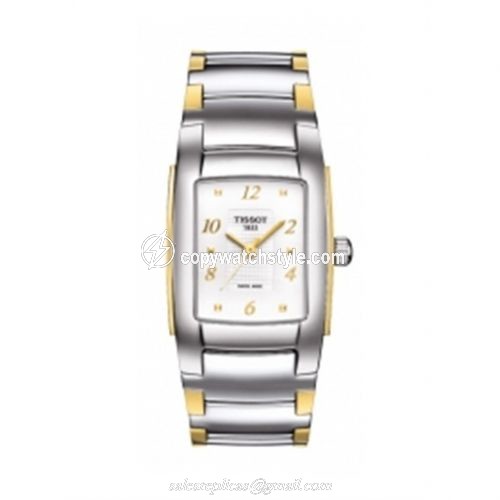 Tissot T-10 Stainless Steel / PVD Gold / White T073.310.22.017.00 Tissot T-10 Stainless Steel / PVD Gold / White T073.310.22.017.00