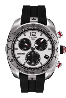 Tissot PRS 330 Quartz Chronograph 44 Stainless Steel / Silver / Rubber T076.417.17.087.00 Tissot PRS 330 Quartz Chronograph 44 Stainless Steel / Silver / Rubber T076.417.17.087.00
