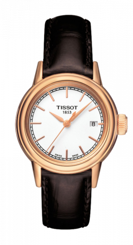 Tissot Carson Quartz 29.7 Rose Gold PVD / White / Strap T085.210.36.011.00 Tissot Carson Quartz 29.7 Rose Gold PVD / White / Strap T085.210.36.011.00