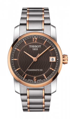 Tissot Powermatic 80 Lady Titanium / PVD Gold / Brown T087.207.55.297.00 Tissot Powermatic 80 Lady Titanium / PVD Gold / Brown T087.207.55.297.00