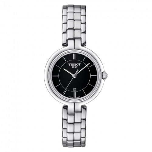 Tissot Flamingo Stainless Steel / Black / Bracelet T094.210.11.051.00