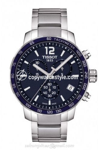 Tissot Quickster Chronograph Stainless Steel / Blue / Bracelet T095.417.11.047.00 Tissot Quickster Chronograph Stainless Steel / Blue / Bracelet T095.417.11.047.00