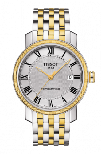 Tissot Bridgeport Powermatic 80 Two Tone / Silver Roman / Bracelet T097.407.22.033.00