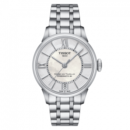 Tissot Chemin Des Tourelles Powermatic 80 32 Stainless Steel / MOP / Bracelet T099.207.11.118.00
