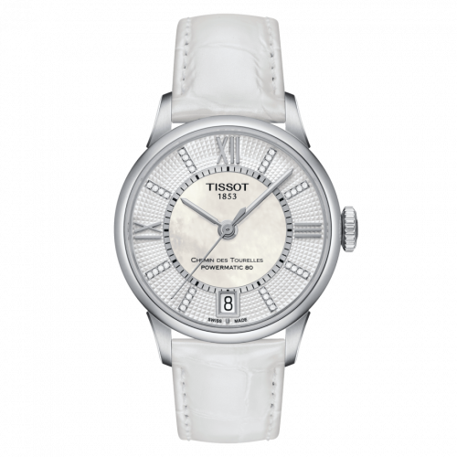 Tissot Chemin Des Tourelles Powermatic 80 32 Stainless Steel / MOP / Strap T099.207.16.116.00 Tissot Chemin Des Tourelles Powermatic 80 32 Stainless Steel / MOP / Strap T099.207.16.116.00