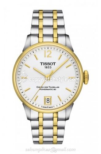Tissot Chemin des Tourelles Powermatic 32 Stainless Steel / Yellow Gold / Silver / Bracelet T099.207.22.037.00