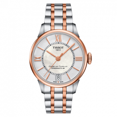 Tissot Chemin Des Tourelles Powermatic 80 32 Stainless Steel / Rose Gold PVD / MOP / Bracelet T099.207.22.118.02 Tissot Chemin Des Tourelles Powermatic 80 32 Stainless Steel / Rose Gold PVD / MOP / Bracelet T099.207.22.118.02