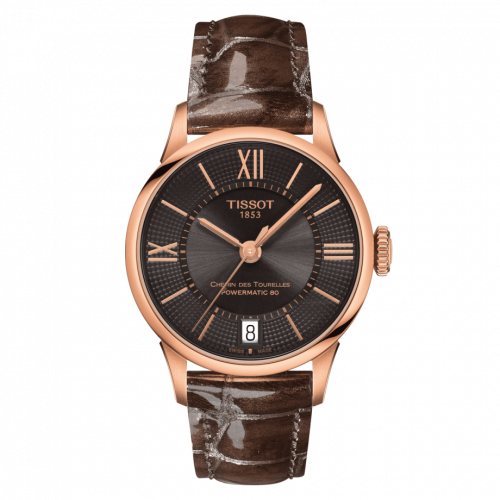 Tissot Chemin Des Tourelles Powermatic 80 32 Rose Gold PVD / Brown / Strap T099.207.36.448.00 Tissot Chemin Des Tourelles Powermatic 80 32 Rose Gold PVD / Brown / Strap T099.207.36.448.00