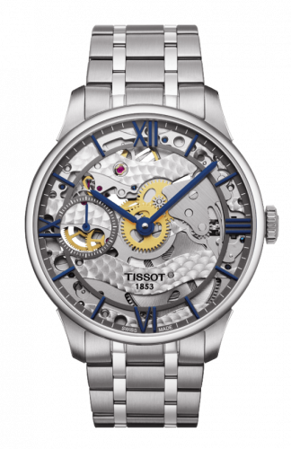 Tissot Chemin des Tourelles 42 Stainless Steel / Skeleton / Bracelet T099.405.11.418.00 Tissot Chemin des Tourelles 42 Stainless Steel / Skeleton / Bracelet T099.405.11.418.00
