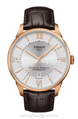 Tissot Chemin des Tourelles Powermatic 80 Rose PVD / Silver Roman T099.407.36.038.00 Tissot Chemin des Tourelles Powermatic 80 Rose PVD / Silver Roman T099.407.36.038.00