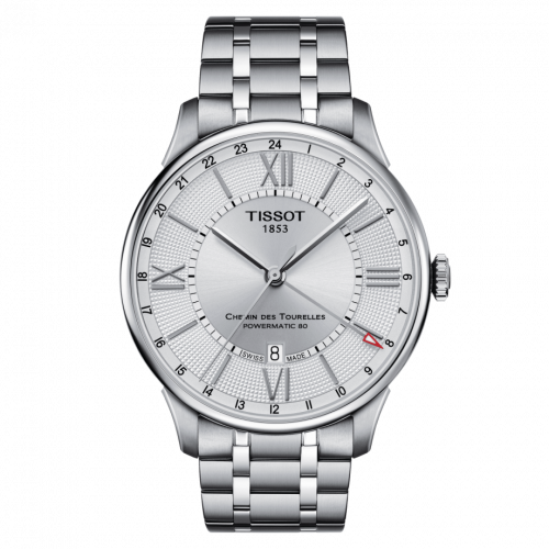 Tissot Chemin Des Tourelles Powermatic 80 GMT 42 Stainless Steel / Silver / Bracelet T099.429.11.038.00 Tissot Chemin Des Tourelles Powermatic 80 GMT 42 Stainless Steel / Silver / Bracelet T099.429.11.038.00