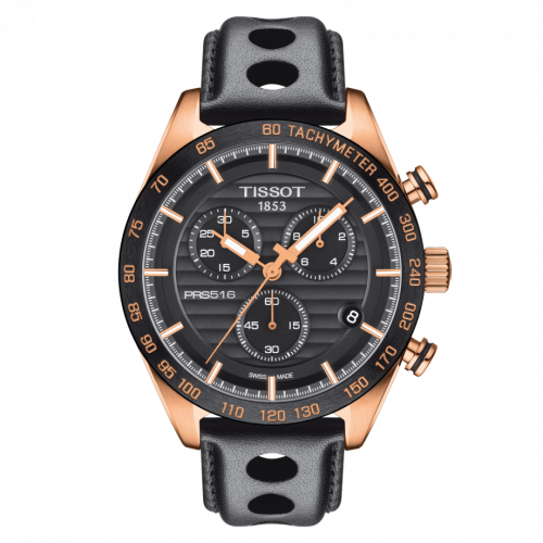 Tissot PRS 516 Chronograph Quartz Rose Gold PVD / Black / Strap T100.417.36.051.00 Tissot PRS 516 Chronograph Quartz Rose Gold PVD / Black / Strap T100.417.36.051.00