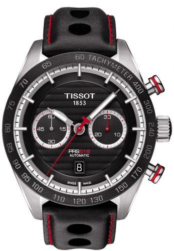 Tissot PRS 516 Automatic Chronograph 45 Stainless Steel / Black / Strap T100.427.16.051.00