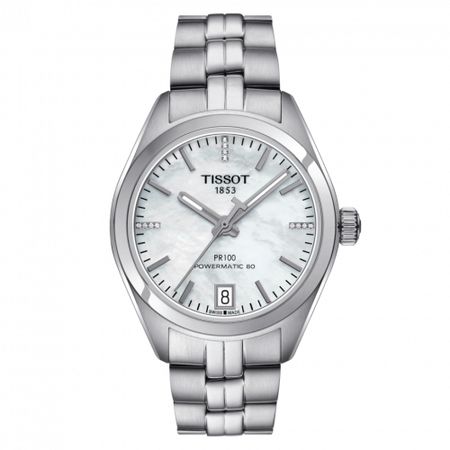 Tissot PR 100 Powermatic 80 33 Stainless Steel / MOP / Bracelet T101.207.11.116.00 Tissot PR 100 Powermatic 80 33 Stainless Steel / MOP / Bracelet T101.207.11.116.00