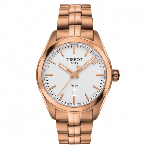 Tissot PR 100 Quartz 33 Rose Gold PVD / Silver / Bracelet T101.210.33.031.01 Tissot PR 100 Quartz 33 Rose Gold PVD / Silver / Bracelet T101.210.33.031.01