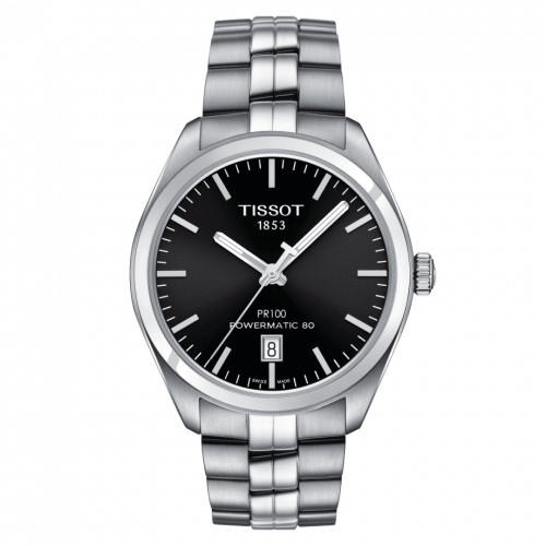 Tissot PR 100 Powermatic 80 39 Stainless Steel / Black / Bracelet T101.407.11.051.00 Tissot PR 100 Powermatic 80 39 Stainless Steel / Black / Bracelet T101.407.11.051.00