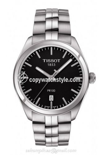 Tissot PR 100 Quartz 39 Stainless Steel / Black / Bracelet T101.410.11.051.00