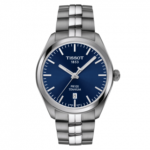 Tissot PR 100 Quartz 39 Titanium / Blue / Bracelet T101.410.44.041.00