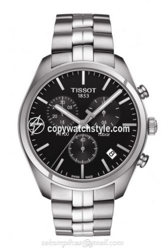 Tissot PR 100 Chronograph Quartz 41 Stainless Steel / Black / Bracelet T101.417.11.051.00