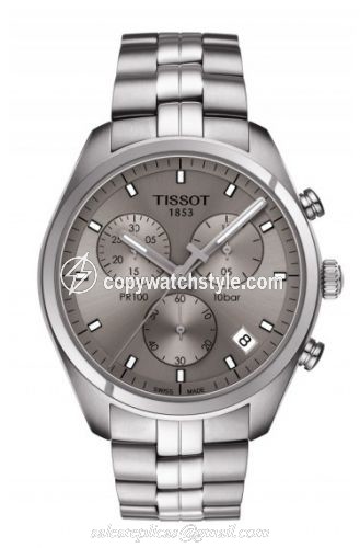 Tissot PR 100 Chronograph Quartz 41 Stainless Steel / Silver / Bracelet T101.417.11.071.00