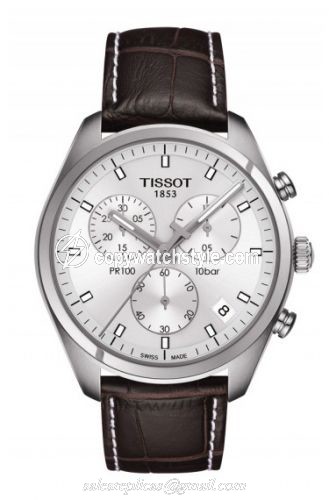 Tissot PR 100 Chronograph Quartz 41 Stainless Steel / Silver / Strap T101.417.16.031.00 Tissot PR 100 Chronograph Quartz 41 Stainless Steel / Silver / Strap T101.417.16.031.00