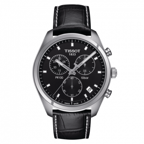 Tissot PR 100 Chronograph Quartz 41 Stainless Steel / Black / Strap T101.417.16.051.00 Tissot PR 100 Chronograph Quartz 41 Stainless Steel / Black / Strap T101.417.16.051.00