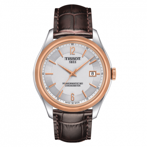 Tissot Ballade Powermatic 80 41 Stainless Steel / Rose Gold PVD / Silver / Strap T108.408.26.037.00 Tissot Ballade Powermatic 80 41 Stainless Steel / Rose Gold PVD / Silver / Strap T108.408.26.037.00