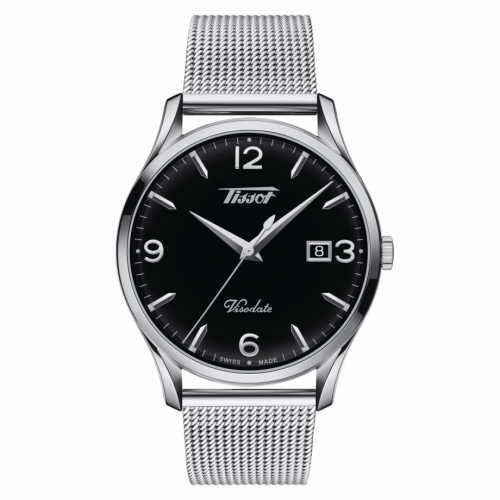 Tissot Visodate Quartz 40 Stainless Steel / Black / Bracelet T118.410.11.057.00 Tissot Visodate Quartz 40 Stainless Steel / Black / Bracelet T118.410.11.057.00
