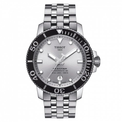 Tissot Seastar 1000 Powermatic 80 43 Stainless Steel / Silver / Bracelet T120.407.11.031.00