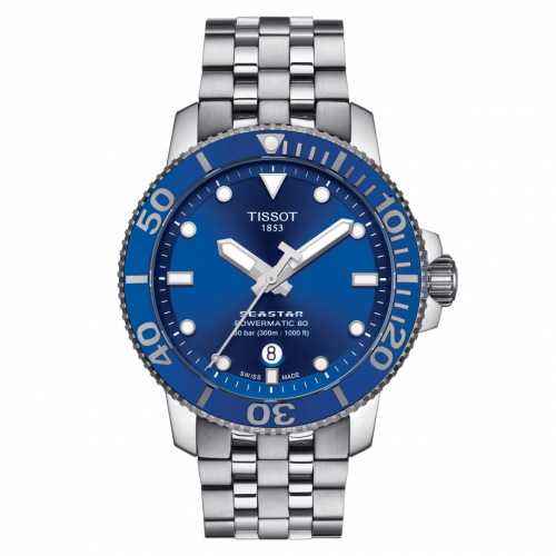 Tissot Seastar 1000 Powermatic 80 43 Stainless Steel / Blue / Bracelet T120.407.11.041.00