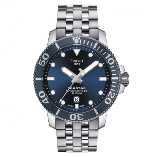 Tissot Seastar 1000 Powermatic 80 Silicium 43 Stainless Steel / Blue / Bracelet T120.407.11.041.01 Tissot Seastar 1000 Powermatic 80 Silicium 43 Stainless Steel / Blue / Bracelet T120.407.11.041.01