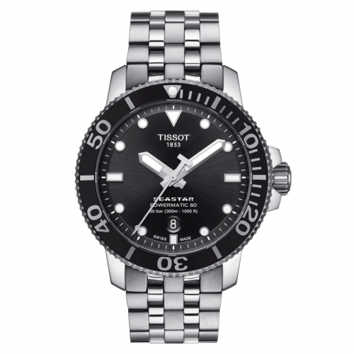 Tissot Seastar 1000 Powermatic 80 43 Stainless Steel / Black / Bracelet T120.407.11.051.00 Tissot Seastar 1000 Powermatic 80 43 Stainless Steel / Black / Bracelet T120.407.11.051.00