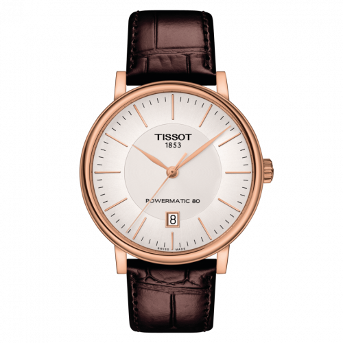 Tissot Carson Premium Powermatic 80 Rose Gold PVD / Silver / Strap T122.407.36.031.00 Tissot Carson Premium Powermatic 80 Rose Gold PVD / Silver / Strap T122.407.36.031.00