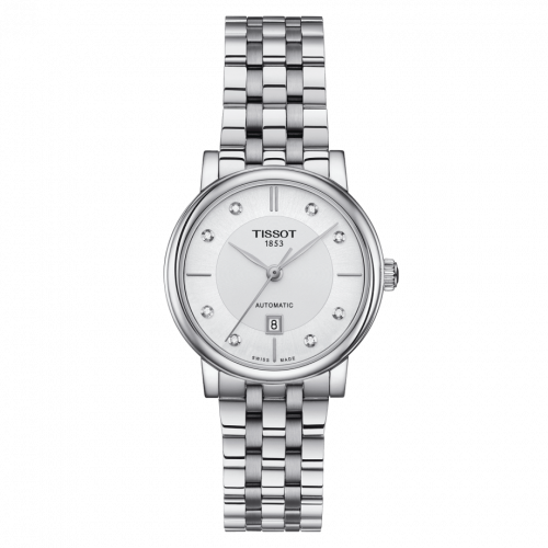 Tissot Carson Premium Automatic 30 Stainless Steel / Siler - Diamond / Bracelet T122.207.11.036.00 Tissot Carson Premium Automatic 30 Stainless Steel / Siler - Diamond / Bracelet T122.207.11.036.00