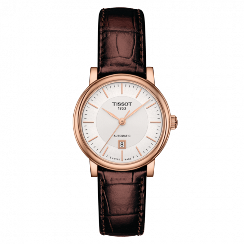 Tissot Carson Premium Automatic 30 Rose Gold PVD / Silver / Strap T122.207.36.031.00 Tissot Carson Premium Automatic 30 Rose Gold PVD / Silver / Strap T122.207.36.031.00