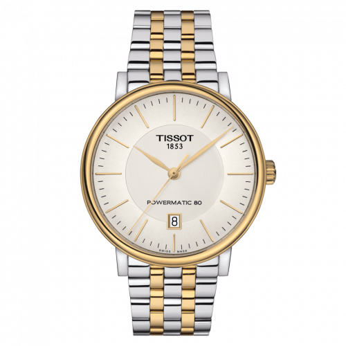 Tissot Carson Premium Powermatic 80 Stainless Steel / Yellow Gold PVD / Silver / Bracelet T122.407.22.031.00 Tissot Carson Premium Powermatic 80 Stainless Steel / Yellow Gold PVD / Silver / Bracelet T122.407.22.031.00