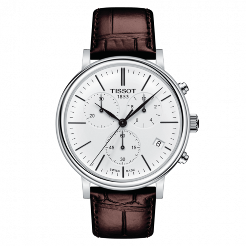 Tissot Carson Premium Chronograph Quartz 41 Stainless Steel / Silver / Strap T122.417.16.011.00 Tissot Carson Premium Chronograph Quartz 41 Stainless Steel / Silver / Strap T122.417.16.011.00