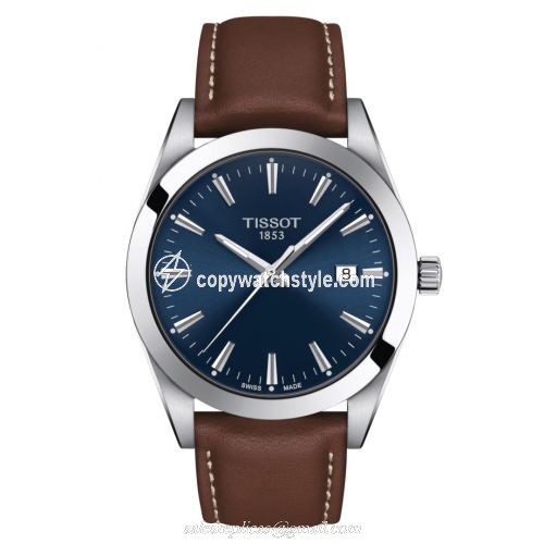 Tissot Gentleman Quartz Stainless Steel / Blue / Strap T127.410.16.041.00 Tissot Gentleman Quartz Stainless Steel / Blue / Strap T127.410.16.041.00