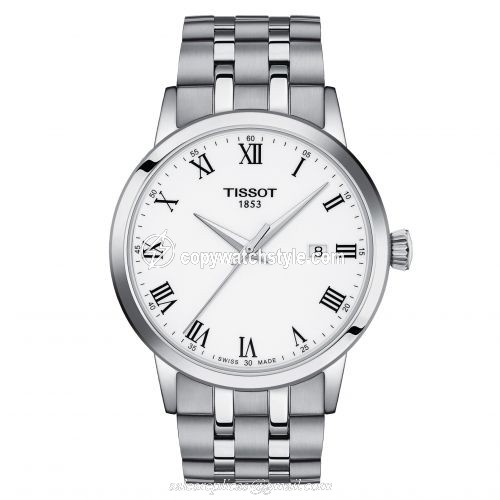 Tissot Dream Quartz 42 Stainless Steel / White / Bracelet T129.410.11.013.00 Tissot Dream Quartz 42 Stainless Steel / White / Bracelet T129.410.11.013.00