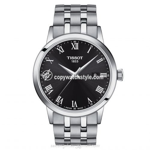 Tissot Dream Quartz 42 Stainless Steel / Black / Bracelet T129.410.11.053.00