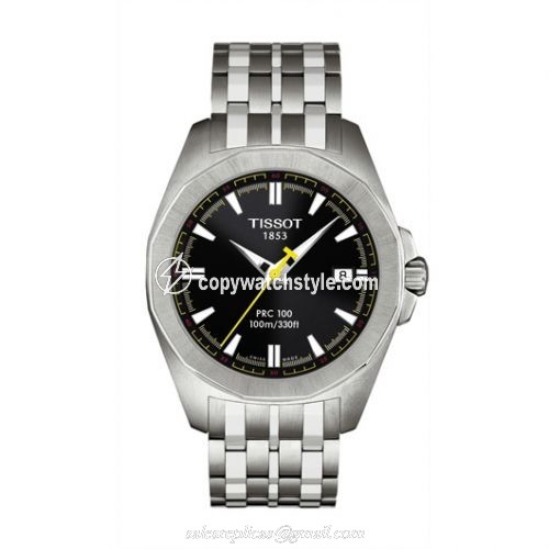 Tissot PRC 100 Quartz 41.3 Stainless Steel / Black / Bracelet T22.1.581.51
