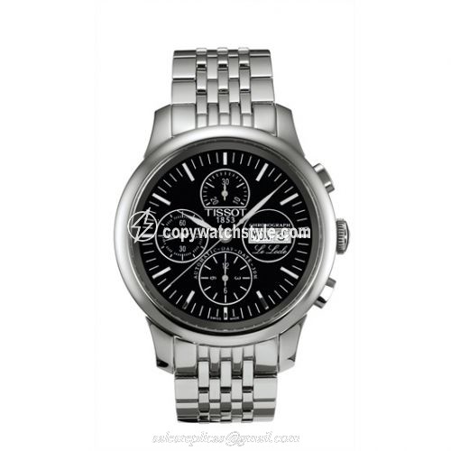 Tissot Le Locle Chronograph 42.3 Stainless Steel / Black / Bracelet T41.1.387.51 Tissot Le Locle Chronograph 42.3 Stainless Steel / Black / Bracelet T41.1.387.51