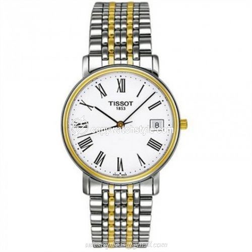 Tissot Desire Quartz 34 Stainless Steel / Yellow Gold PVD / White / Bracelet T52.2.481.13 Tissot Desire Quartz 34 Stainless Steel / Yellow Gold PVD / White / Bracelet T52.2.481.13
