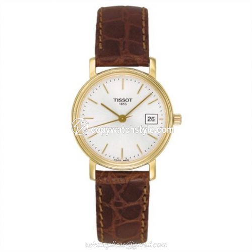 Tissot Desire Quartz 27 Yellow Gold PVD / Silver / Strap T52.5.111.31 Tissot Desire Quartz 27 Yellow Gold PVD / Silver / Strap T52.5.111.31