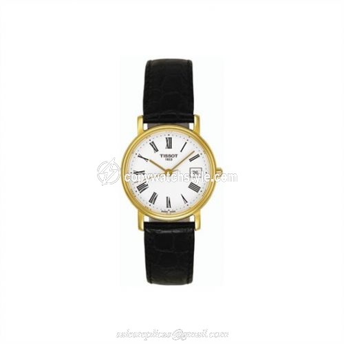Tissot Desire Quartz 34 Yellow Gold PVD / White / Strap T52.5.421.13 Tissot Desire Quartz 34 Yellow Gold PVD / White / Strap T52.5.421.13