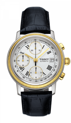 Tissot Bridgeport Automatic Chronograph Gold Bezel T71.0.427.33 Tissot Bridgeport Automatic Chronograph Gold Bezel T71.0.427.33