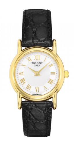 Tissot Carson Quartz 26.8 Yellow Gold / Silver / Strap T71.3.129.13 Tissot Carson Quartz 26.8 Yellow Gold / Silver / Strap T71.3.129.13